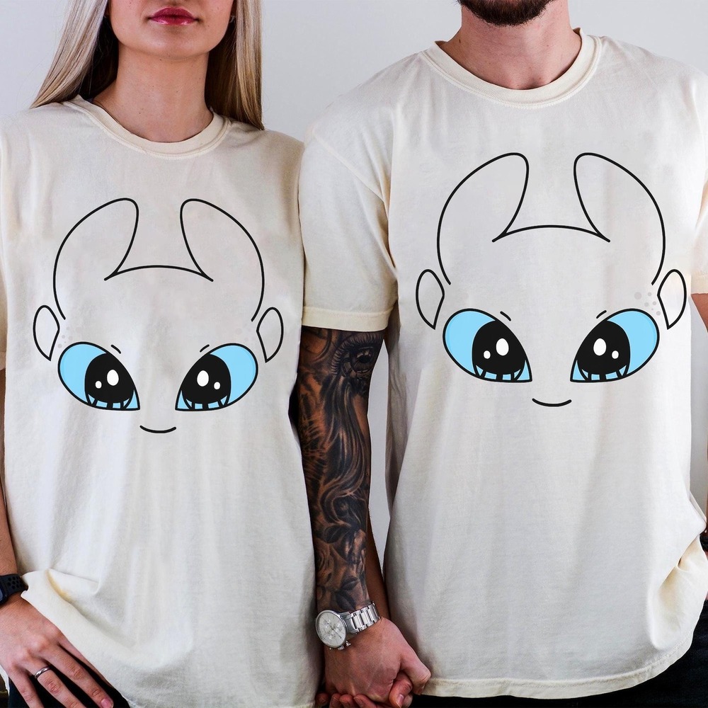 How To Train Your Dragon Toothless And Light Fury Big Face Shirt